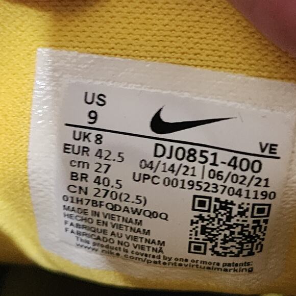 Nike Air Zoom Pegasus 38 (DJ0851-400) Men’s Los Angeles Rams Shoes Size 9 - Picture 9 of 11